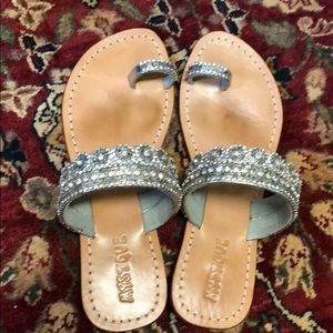 Mystique Sandals. SZ 10. Silver beaded